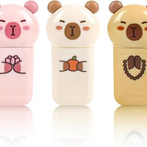 3 Pack Capybara Correction Tape Cartoon Correction Tape Cute White Out Cute Capy School Supplies for Student Writing Office School Stationery Supplies, 1/5in.x 19.7ft.(5mm x 6m)