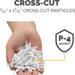 Fellowes Powershred 12 Sheet Cross-Cut Paper Home Office Paper Shredder, 19.50" H x 9.69" W x 13.44" D