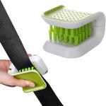Car Seat Belt Cleaning Brush, U-Shaped Auto Interior Washing Brush with Double-Sided Bristles, Closeable Safety Belt Bristle Scrubber Cutlery Cleaner Brush for Car Home (1 PCS)