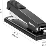 Basics Full-strip Metal Office Desktop Stapler, 20 Sheet Capacity, 3 Pack, Black