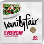Vanity Fair Everyday Napkins, 1080 Count, White Paper Napkins, 90 Count (Pack of 12)