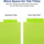 Avery Insertable Plastic Dividers for 3 Ring Binders, 8 Tabs per Set, Big Tabs, Two Pockets, Multicolor Binder Dividers, Works with Sheet Protectors (11903)