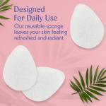 [12 Pack] Regular Exfoliating Facial Sponge for Face - Daily Cleansing Face Scrubber - Exfoliating Ps - Puf for Removing Makeup, Dirt, and De Skin - Reusable Face Ps Buf Dirt Away