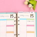 Black White Clear A6 Binder Dividers With Tabs - Plastic PVC Vertical Tabs for Planner Inserts, Refill Paper, Separator Pages - Index Dividers for Loose-Leaf Notebook, School Supplies