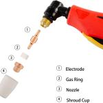 150pcs PT-31 Air Plasma Cutting Nozzle Electrode Consumables Fit CUT-40 CUT-50D CT-312