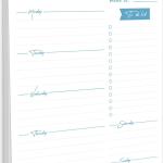 Weekly Planner Notebook, To Do List Notep with 52 Undated Sheets 6.9"×9.8" - Weekly Organizer for Women & Man, Work, Study, and Daily Life, B5-LB