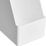 Basics Rectangular Plastic Desk Organizer, Magazine Rack, White, 2-Pack