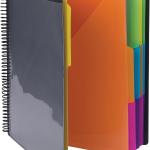 Sme Project Organizer, 24 Pockets, Grey with Assorted Bright Tabs, Tear Resistant Poly, 1/3-Cut Tabs, Letter Size (89206)