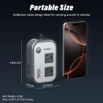 200W Car Power Inverter, FOVAL 12V DC to 110V AC Car Inverte with 4 USB Ports Car Outlet apter, Power Inverter for Vehicles, Car Plug apter Outlet for Laptop Computer Charger (Gray)