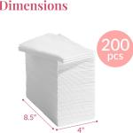 Prestee 200 Disposable Paper Hand Towels That Feel Like Linen Napkins, 2-Ply - Guest Towels, Wedding Paper Napkins, Disposable Napkin for Guest Bathroom, Parties, Dinners, Events (White)