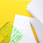 6 Pieces Plastic Measuring Templates Building Formwork Stencils Geometric Drawing Rulers for Office and School, Clear Green