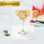 Cocktail Napkins - 200 Count 2-Ply White Napkins Disposable, 4.5 x 4.5 Inch Folded Paper Napkins Bulk Beverage Napkins for Dinner Wedding Bar Party and Everyday Use