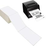 9527 Product Fanfold 4 x 6 Direct Thermal Labels White Perforated Shipping Labels, 500pcs per Stack,1 Stack
