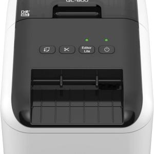 Brother QL-800 High-Speed Professional Label Printer, Plug & Label Feature, Brother Genuine DK Pre-Sized Labels, Multi-System Compatible – Black & Red Printing Available (Required USB Cable Included)