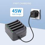 4-Slot Battery Charging Crle Kit for Zebra TC51 TC52 TC56 TC57 TC510 TC52X TC520L Barcode Scanners | Compatible with BT-000314 Battery - Charger Station with apter SAC-TC51-4SCHG-01