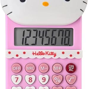 Cute Calculators, 8 Digit with LCD Display for Teachers Student Basic Office for School, Mini Calculator, Cartoon Handheld Calculator 5.9×2.6 inch Pink