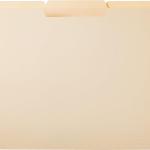 Basics File Folders with Tabs for Filing, 1/3-Cut Tab, Assorted Positions, 8.5x11 inches, Letter Size, Manila, Pack of 100