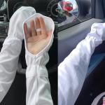 2 Pair Sun Gloves UV Sun Protection Driving Gloves Non-Slip Fingerless Cooling Arm Sleeves Hand Covers for Sunblock Sunscreen Women Driving Biking Mowing Lawn Summer Outdoor Cycling