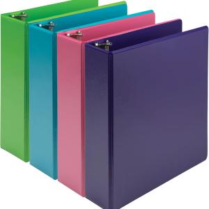 Samsill Plant-Based 3 Inch Durable Round Ring, Me in USA, View Binder, Eco-Friendly, USDA Certified Biobased, 4 Pack, Fashion Assortment