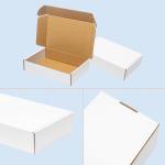Shipping Boxes 9x6x2" 25 Pack - White Corrugated Cardboard Mailing Box for Small Business - Literature Mailer Packaging Supplies