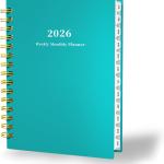 Ymumuda 2026 Planner, Daily Weekly and Monthly Planner，Jan 2026 - Dec 2026, 8.4" x 6.3", 2026 Calendar Planner Book with Tabs, Spiral Notebook with Inner Pocket for Office Home School Supplies