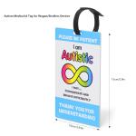 Autism Safety Tag Card,Autistic Please Be Patient,Autism Medical Id Tag for Wagon/Strollers Devices