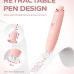 Four Candies Refillable Retractable White Correction Tape, 4PCS Smooth White Pull-Out Tape with 4 Extra Refills, Easy to Use Applicator for Instant Corrections for Office, School Supplies (Pink)