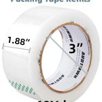 Packing Tape Refills, Clear, Packaging Tape Heavy Duty Designed for Moving, Shipping and Packing, Mailing,1.88" x 60 yds, 2 Rolls