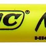 BIC Highlighter Grip, Ribbed Rubber Grip for Extra Comfort, Water-Based Ink, Assorted Colours, Pack of 5