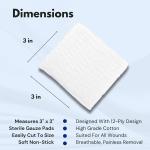 Dealmed 3’’ x 3’’ Sterile Gauze Ps (100 Count) Disposable and Individually Wrapped Medical Gauze Ps, Wound Care Product for First Aid Kit and Medical Facilities (Pack of 1)