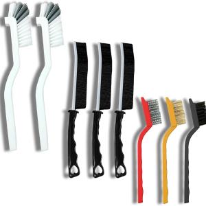 Crevice Cleaning Brush Set, Multi-Purpose Hard Bristle Brushes for Deep Cleaning Kitchen, Bathroom, Grout, Sink, Cup, Teapot, Bottle, Blender, Corners, Tight Spaces & More