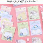 144 Sheets Cute Sticky Notes, Kawaii Cartoon Sticky Note with 12 Different Shapes, Mini Markers Flags Self-Stick Memo Ps for Students Supplies, Assorted Animals Memo Notes 2.4 * 2.4in