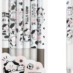 Cute Pens Kawaii 0.5mm Black Ink Gel Pens Fine Point Smooth Writing Ballpoint for Office School Supplies Nice Fun Gifts for Kids Girls Women Pens for Journaling, Pack of 6pcs (Little Milky Cow)