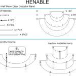 Acrylic Display Risers, 3 Tier Clear Cupcake Perfume Stand Organizer, Half Moon Dessert Stand for Display, Food, Amiibo Funko POP Figure (2half