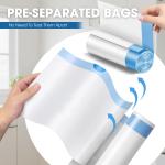 Small Trash Bags 2-4 Gallon, 500 Count Super Value Bulk Drawstring Garbage Bags, Mini Plastic Trash Bags for Bathroom, Office, Bedroom, Wastebasket Trash Can Liners