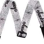 Jackson White Logo Strap, Guitar Accessories, Black, 2in