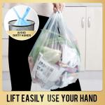Handle Trash Bags 4 Gallon 100 Counts Small Garbage Bags for Office,Kitchen,Bedroom Waste Bin, Rubbish,Trash Can Liner