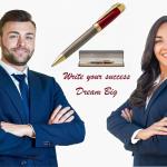 S&R Somit Fancy Pen For Men and Women With Gift Box - Valuable Luxury Pen for Business and Office, Executive Gift for Family & Friends - Special Engraving & Led Decorative Box (RED GOLD)