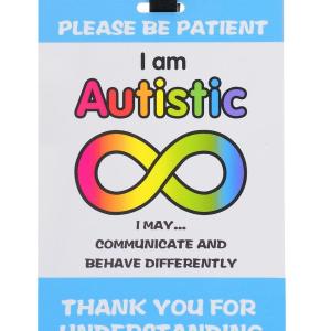 Autism Safety Tag Card,Autistic Please Be Patient,Autism Medical Id Tag for Wagon/Strollers Devices