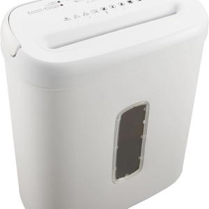 Basics Cross Cut Paper and Credit Card Shredder for Security - 8-Sheet, Heavy Duty, White