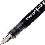 EYEYE Disposable Fountain Pens Fine Point, 8 Pack Black Pens for Writing, Stainless Steel Nib, Smooth Writing for Journaling, Drafting, Sketching, Doodling & Office Supplies
