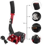 YESHMA 64 Bit USB Handbrake with Clamp PC Handbrake & Non-Contact Plus Hall Sensor Compatible With G25/27/29/920 T500 T300,Professional Gaming Peripherals using for Racing Games(Red With Clamp)