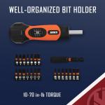 KNINE OUTDOORS Torque Screwdriver Wrench Driver Set 10-70 Inch Pounds lbs for Maintenance, 21 Hex Bits, Shaft Extension, For Tools, Bike Repairing and Mounting, Orange