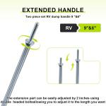 RV Sewer Valve Handle Replacement 9"& 6", RV Black Tank Pull Handle Replacement, Twist on Waste Valve for RV, Facilitating Waste Management, Compatible with RV Sewer Hose Kit, 2 Pack