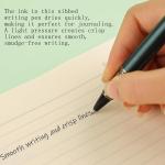 Liquid Ink Rollerball Pen, Luxury Metal Pen with Smooth Writing, Stylish Design, Effortless Writing, Fancy Pen with Gift Case for Men & Women, 2 Refills - Inky Black