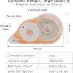Correction Tape, Extra-Long 30 m (98 ft) Each – 590 ft Total, Easy-to-Use White Out Tapes Dispensers, High Capacity White Out Correct Tapes for School, Office or Home Use - 6 Pack