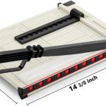 Ecraft 12" Guillotine Paper Cutter：Paper Trimmer Accurate Cutting with Safety Guard,15 Sheets Capacity,Magnetic Guide,Heavy Duty Metal Base, Perfect for Cardstock,Cardboard,Vinyl,Crafts & Photos