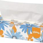 Kleenex 21606BX White Facial Tissue, 2-Ply, White, Pop-Up Box (Box of 125 Tissues)