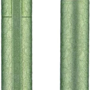 Hongdian 1851 Forest Fountain Pen Applegreen Ice Flowers, Medium Nib Classic Design with Converter and Metal Pen Case