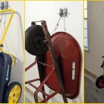 Wheelbarrow Hanger Bracket Kit – Wall Mount for Dolly and Yard Tool Storage